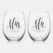 脚本を書き換えられた黒幕パーソナライズされた君 ステムなしワイングラス (裏面)