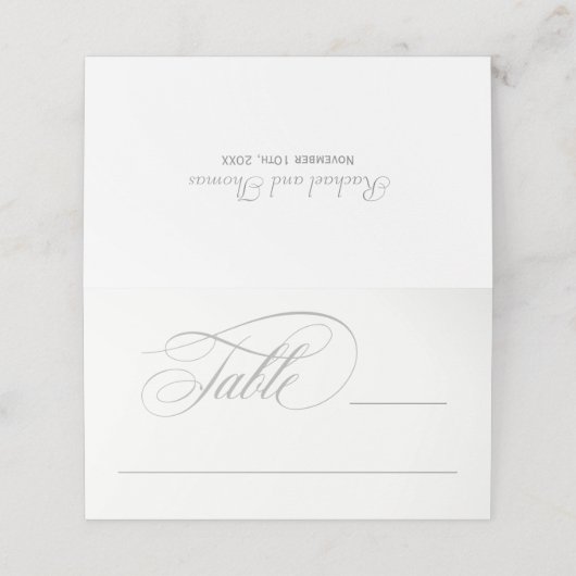 脚本エレガントが灰色に輝く プレイスカード (外部開封)