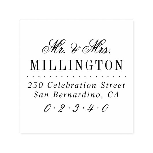 脚本エレガントのミセス結婚差出人住所 セルフインキングスタンプ (デザイン)