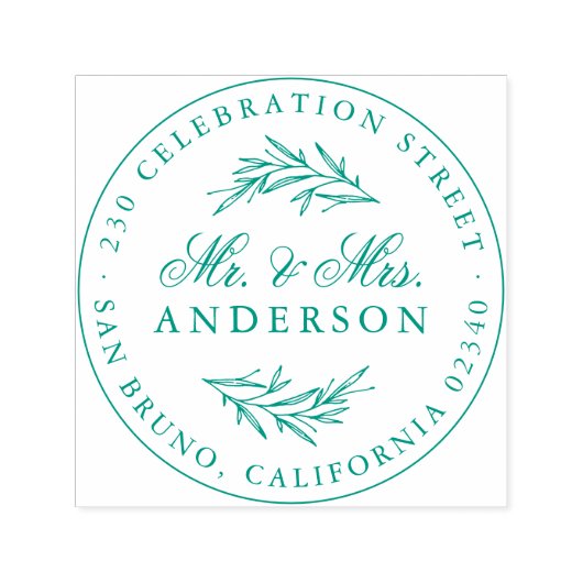 脚本エレガントの先生ミセス・ニューリュー差出人住所 セルフインキングスタンプ (デザイン)