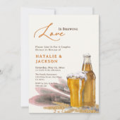 脚本エレガントの愛がカップルのシャワーを醸造 招待状 (正面)