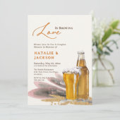 脚本エレガントの愛がカップルのシャワーを醸造 招待状 (スタンド正面)