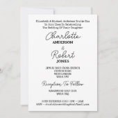 脚本エレガントは写真夫妻の結婚言葉 招待状 (正面)