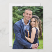 脚本エレガントは写真夫妻の結婚言葉 招待状 (裏面)