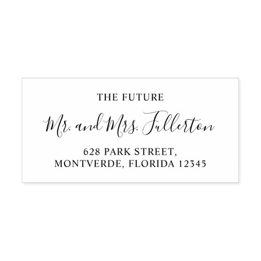 脚本エレガントを書いてミセスの結婚差出人住所 セルフインキングスタンプ (デザイン)