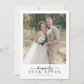 脚本エレガント写真の後ずっと楽し結婚く サンキューカード (正面)