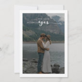 脚本エレガント彼女はYes婚約湖の写真と言った 招待状 (正面)