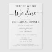 脚本エレガント結婚のリハーサル ベラム紙招待状 (正面)