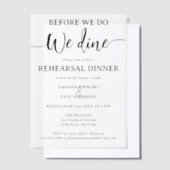 脚本エレガント結婚のリハーサル ベラム紙招待状 (オフセット)