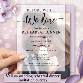 脚本エレガント結婚のリハーサル ベラム紙招待状