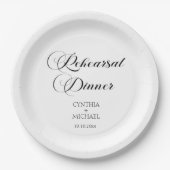脚本エレガント結婚のリハーサル ペーパープレート (正面)
