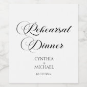 脚本エレガント結婚のリハーサル ワインラベル (シングルラベル)