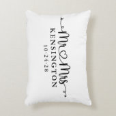 脚本カスタムタイポグラフィミセス結婚の写真 アクセントクッション (正面(垂直))
