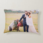 脚本カスタムタイポグラフィミセス結婚の写真 アクセントクッション (裏面)