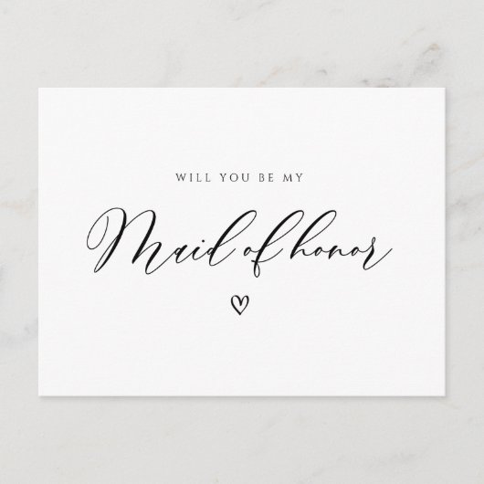 脚本シンプルは私のメイド・オブ・オーナー(花嫁付き添い人)カード ポストカード (正面)