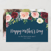 脚本シンプルフローラハッピーマザーデイカード シーズンカード (正面/裏面)