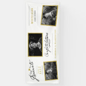 脚本スタイリッシュ卒業生3写真卒業パーティー 横断幕 (縦)