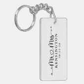 脚本タイポグラフィミセス結婚さんの写真 キーホルダー (正面左)