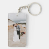 脚本タイポグラフィミセス結婚さんの写真 キーホルダー (裏面)