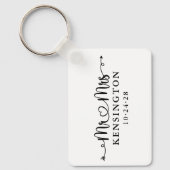 脚本タイポグラフィミセス結婚さんの写真 キーホルダー (正面)
