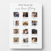 脚本パーソナライズされたカップル写真ラブストーリー フォトプラーク (正面)