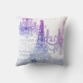 脚本パープルシャンデリアエッフェルタワー クッション (裏面)