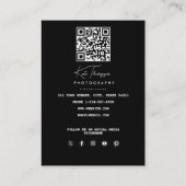 脚本フォント写真家白黒撮影 名刺 (裏面)