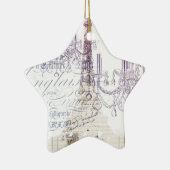 脚本フランスのシャンデリアエッフェルタワー セラミックオーナメント (右)
