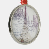 脚本フランスのシャンデリアエッフェルタワー メタルオーナメント (右)