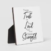 脚本ミニマルフォントバイブルVerse Isaiah 40:31 フォトプラーク (正面)