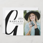 脚本ミニマル大学院写真卒業パーティー 招待状 (正面)