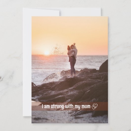 脚本モダンと母の日フォトホリデーカード サンキューカード (正面)