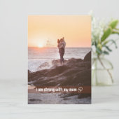 脚本モダンと母の日フォトホリデーカード サンキューカード (スタンド正面)