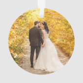 脚本モダンの先生ミセス結婚の写真 オーナメント (裏面)