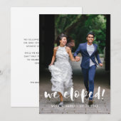 脚本モダンの写結婚真を落とした 案内状 (正面/裏面)