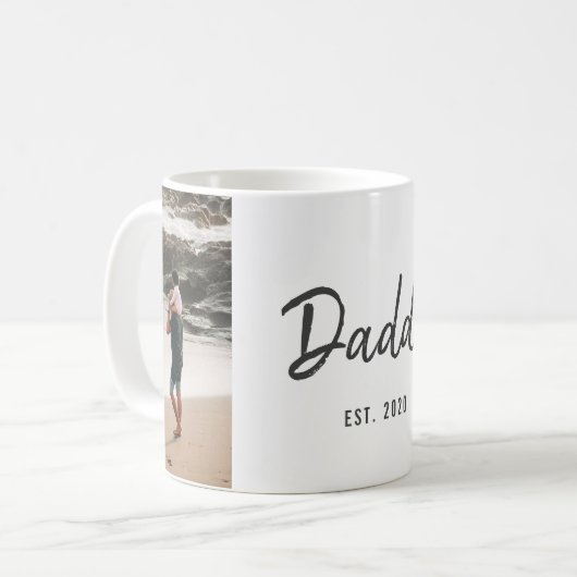 脚本モダンを書く。父の日の写真 コーヒーマグカップ (正面左)