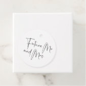 脚本モダンウェディングシャワー未来のミスターとミセス フェイバータグ (インサイチュ)