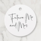 脚本モダンウェディングシャワー未来のミスターとミセス フェイバータグ (正面)