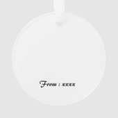 脚本モダンタイポグラフィ写真ミニマリスト家族 オーナメント (裏面)