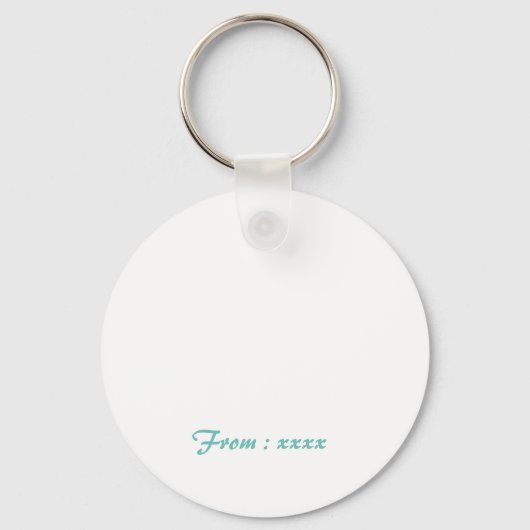 脚本モダンタイポグラフィ写真ミニマリスト家族 キーホルダー (裏面)