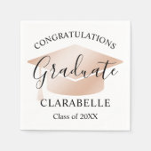 脚本モダンバラ金ゴールドカスタム卒業パーティー スタンダードカクテルナプキン (正面)