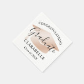 脚本モダンバラ金ゴールドカスタム卒業パーティー スタンダードカクテルナプキン (角)