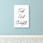 脚本モダンフォントバイブルVerse Isaiah 40:31 キャンバスプリント (インサイチュ (ウッドフロア))