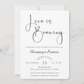 脚本モダンブライダルシャワー愛が醸造している 招待状 (正面)