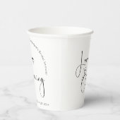 脚本モダンブライダルシャワー愛が醸造している 紙コップ (右)