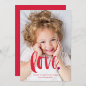 脚本モダンラブフォトバレンタインデー シーズンカード (正面/裏面)