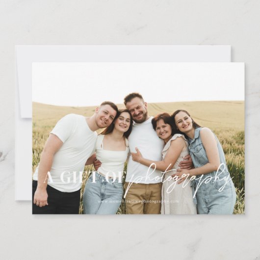 脚本モダン写真ギフト券 (正面)