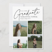 脚本モダン卒業写真10枚卒業 招待状 (正面)