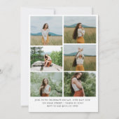 脚本モダン卒業写真10枚卒業 招待状 (裏面)