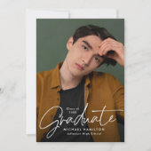 脚本モダン卒業生2写真卒業パーティー 招待状 (正面)